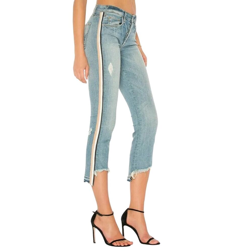 McGuire Ibiza Side Striped Raw Step Hem Jeans Size 26